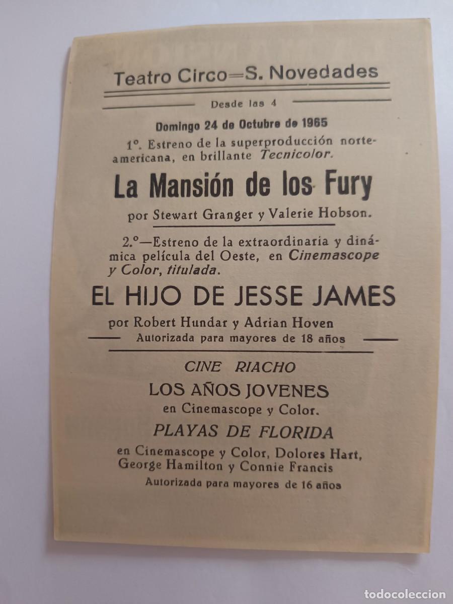Cine: PROGRAMA DE CINE LA MANSION DE LOS FURY - Foto 2