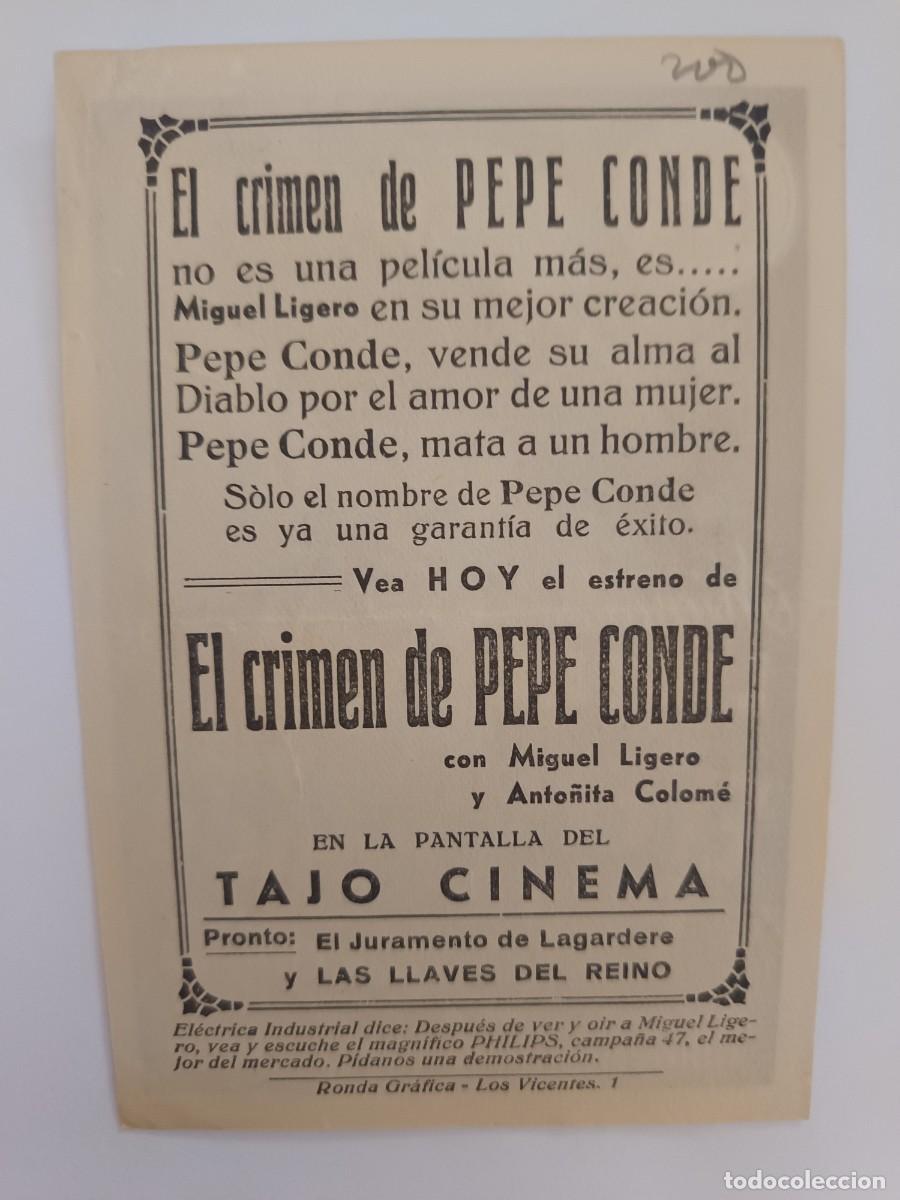 Cine: PROGRAMA DE CINE EL CRIMEN DE PEPE CONDE - Foto 2