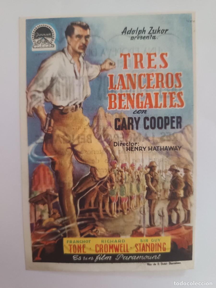 Cine: PROGRAMA DE CINE TRES LANCEROS BENGALIES - Foto 1