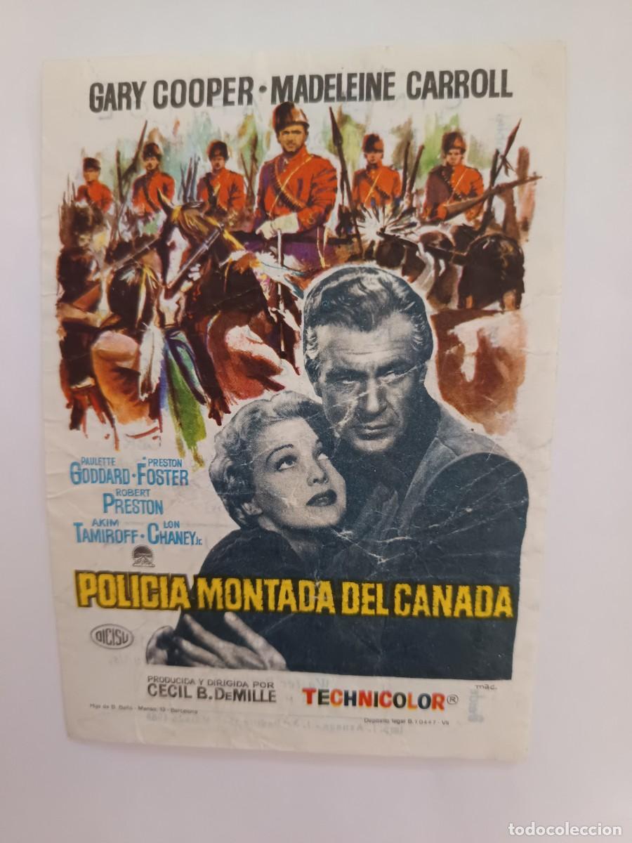 Cine: PROGRAMA DE CINE LA POLICIA MONTADA DEL CANADA - Foto 1