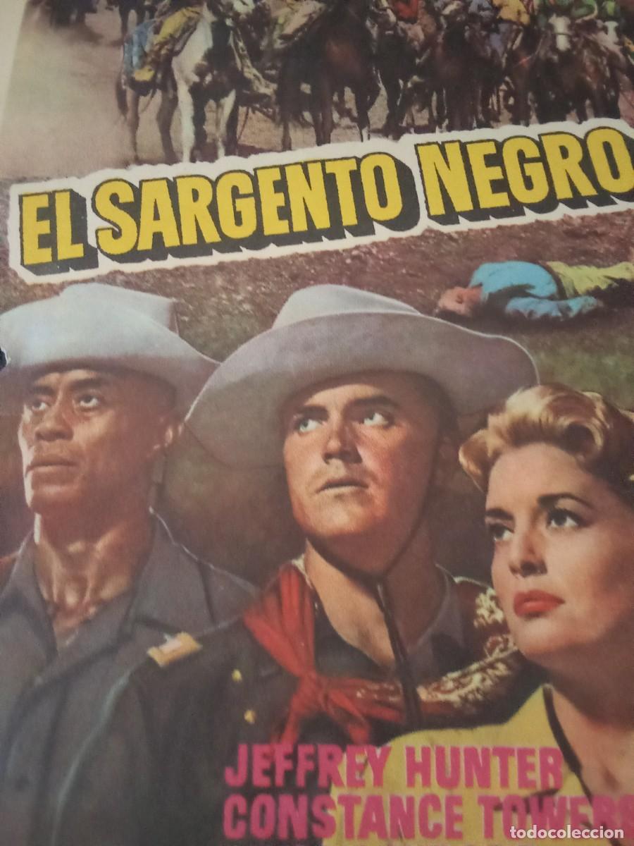 Cine: EL SARGENTO NEGRO - 1960 - PROGRAMA DE MANO SENCILLO GRANDE - Foto 2
