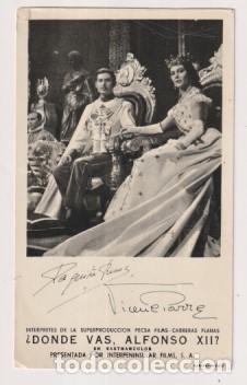 Cine: &iquest; DONDE VAS ALFONSO XII ?-PROGRAMA DE CINE-CON AUTOGRAFOS IMPRESOS - Foto 1