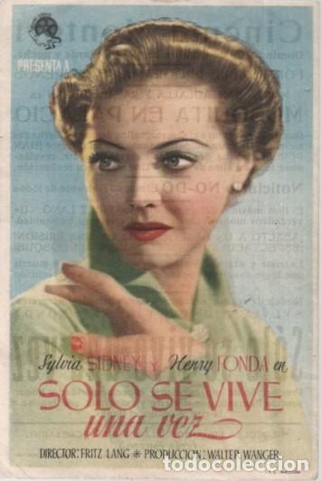 Cine: PROGRAMA DE CINE: SOLO SE VIVE UNA VEZ PC-10299 - Foto 1