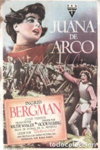 Cine: PROGRAMA DE CINE: JUANA DE ARCO PC-10333 - Foto 1