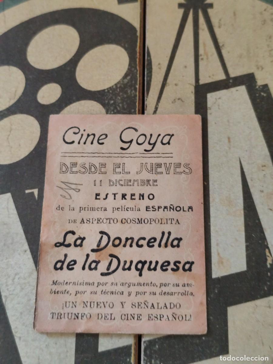 Cine: R La doncella de la duquesa Doble con publicidad Cine Goya - Foto 3