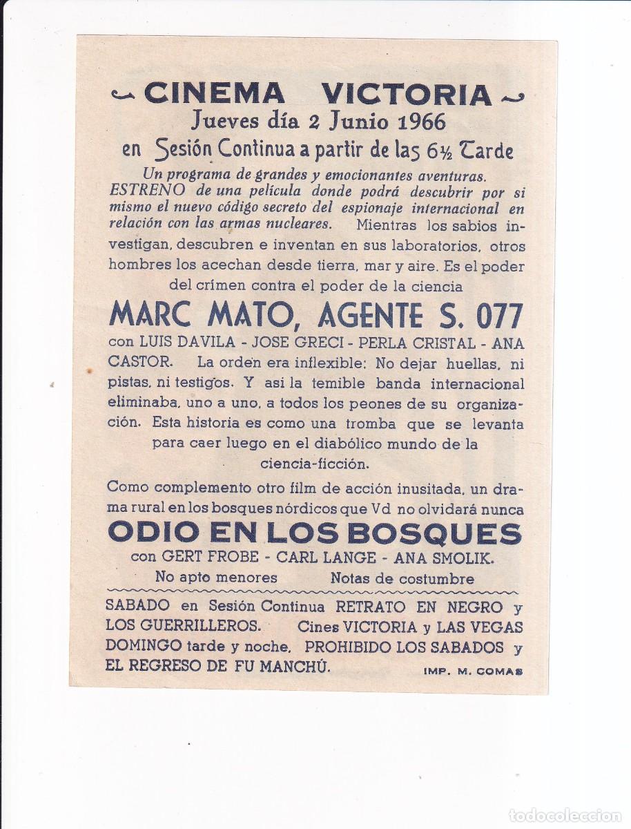 Cine: ODIO EN LOS BOSQUES .- CERT FROBE - Foto 2