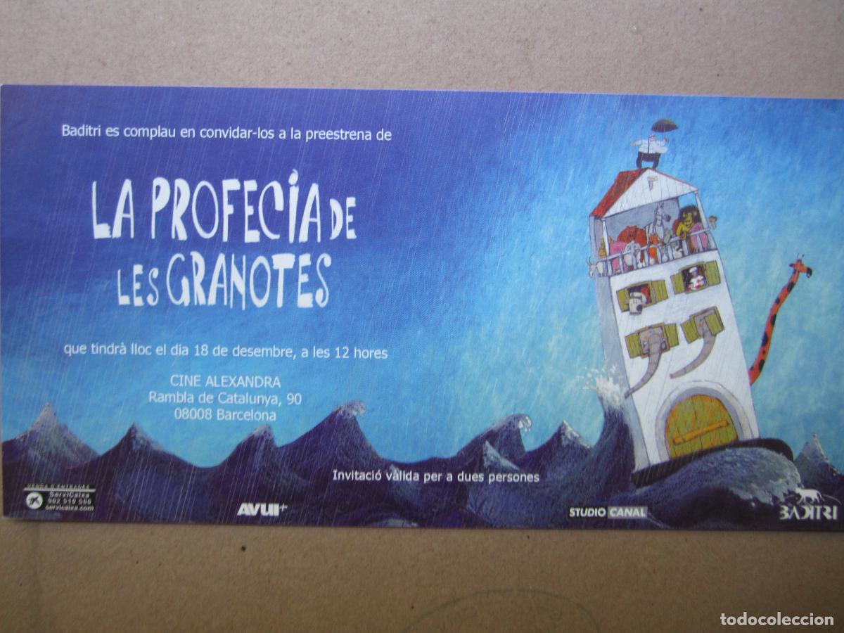 Folhetos de m&atilde;o de filmes antigos de cinema: la profecia de les granotes - invitacion folleto mano original estreno Jacques-R&eacute;my Girerd animacion