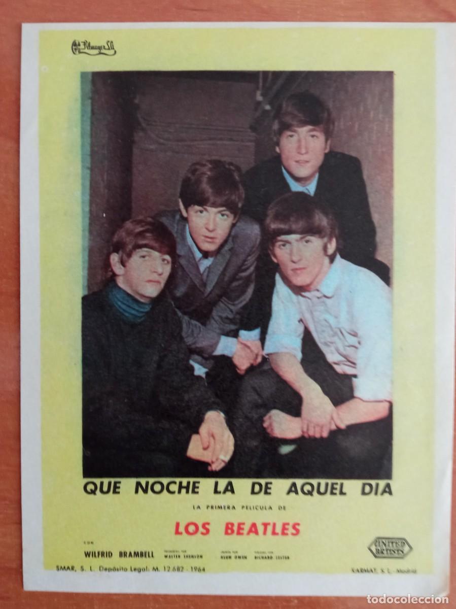 Cine: QUE NOCHE LA DE AQUEL DIA, LOS BEATLES - Foto 1