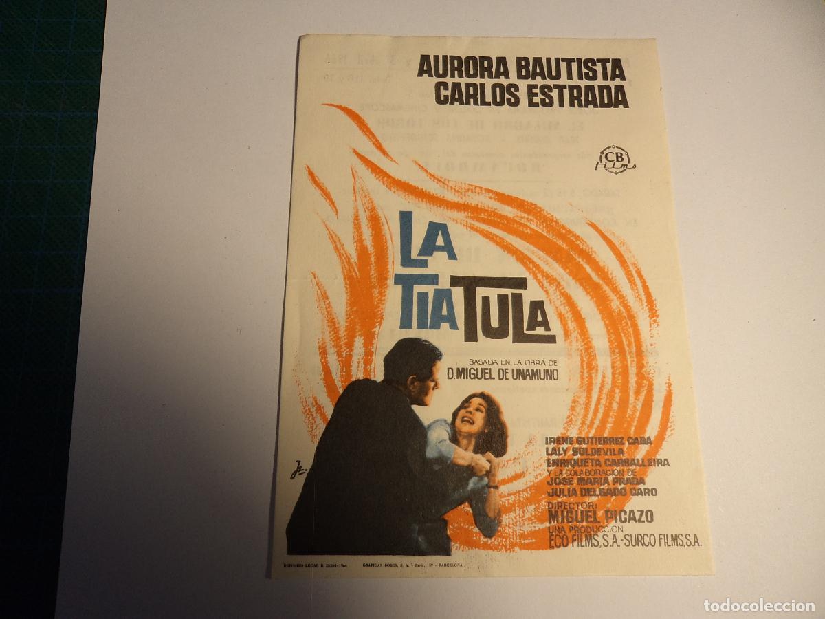 Cine: La tia Tula. Programa de mano. - Foto 1
