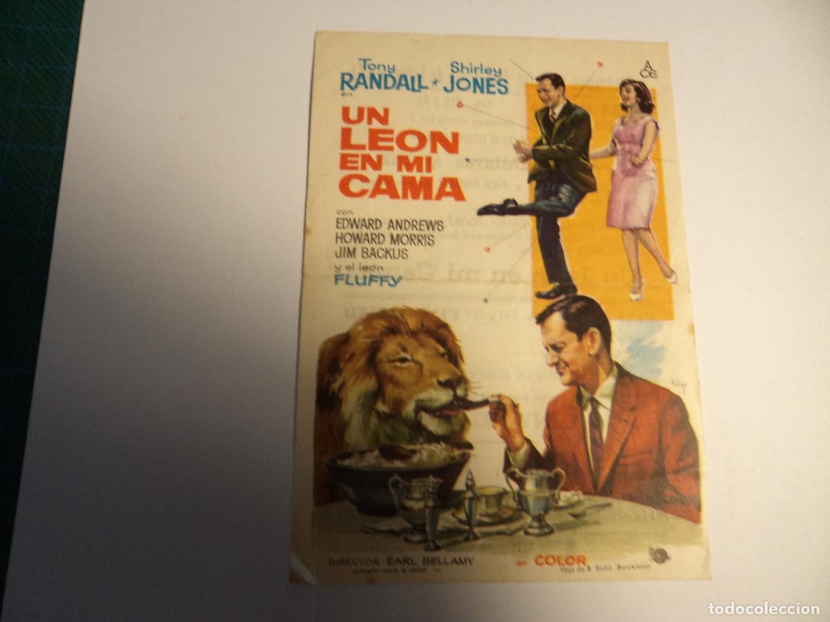 Cine: Un leon en mi cama. Programa de mano. - Foto 1