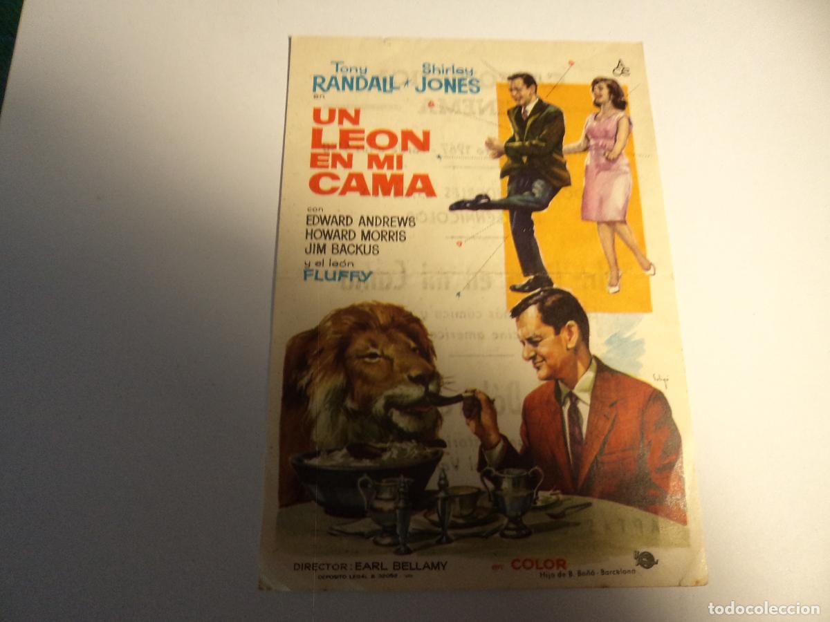 Cine: Un leon en mi cama. Programa de mano. - Foto 1