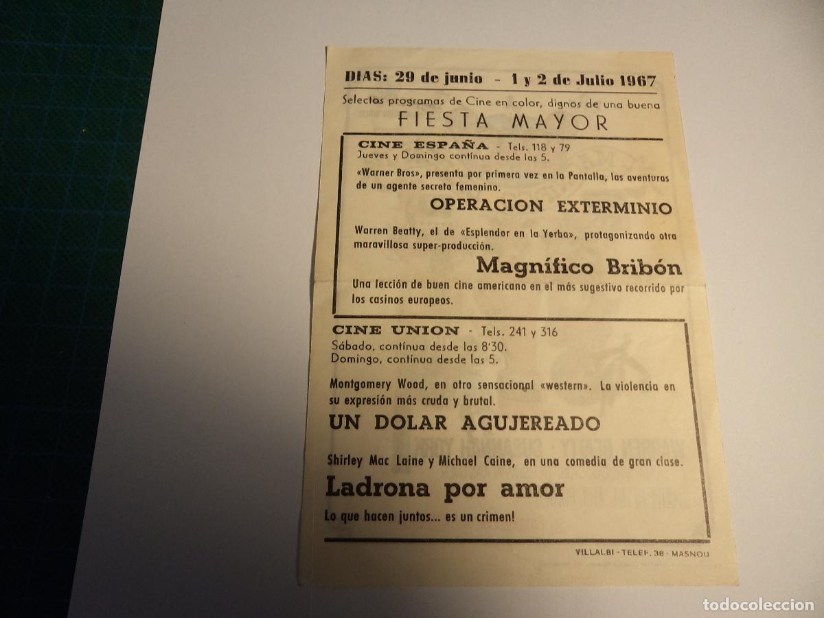 Cine: Magnifico bribon. Programa de mano. - Foto 2