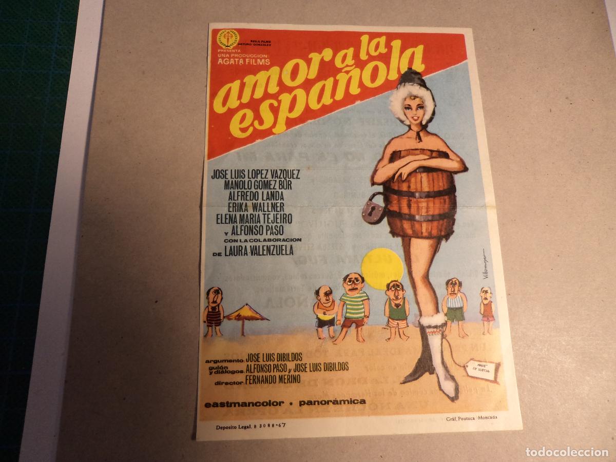 Cine: Amor a la espa&ntilde;ola. Programa de mano. - Foto 1