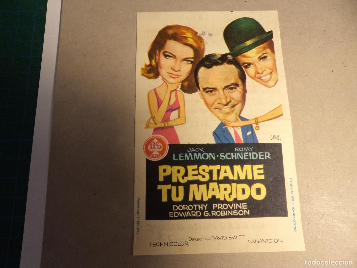Cine: Prestame tu marido. Programa de mano. - Foto 1