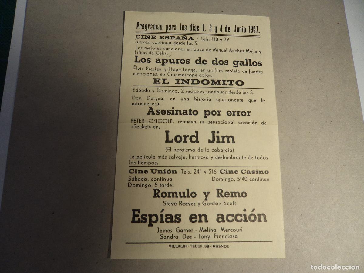 Cine: Lord Jim. Programa de mano. - Foto 2