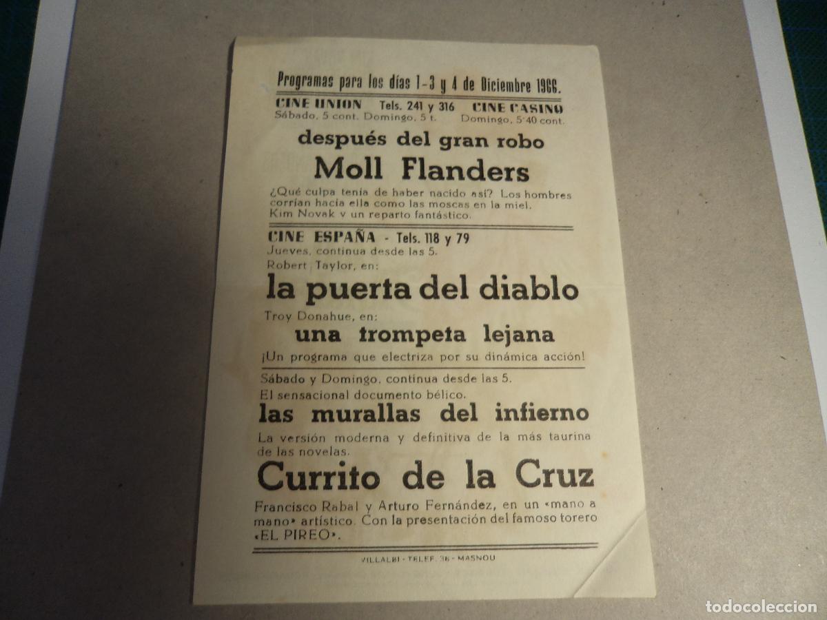 Cine: Moll Flanders. Programa de mano. - Foto 2
