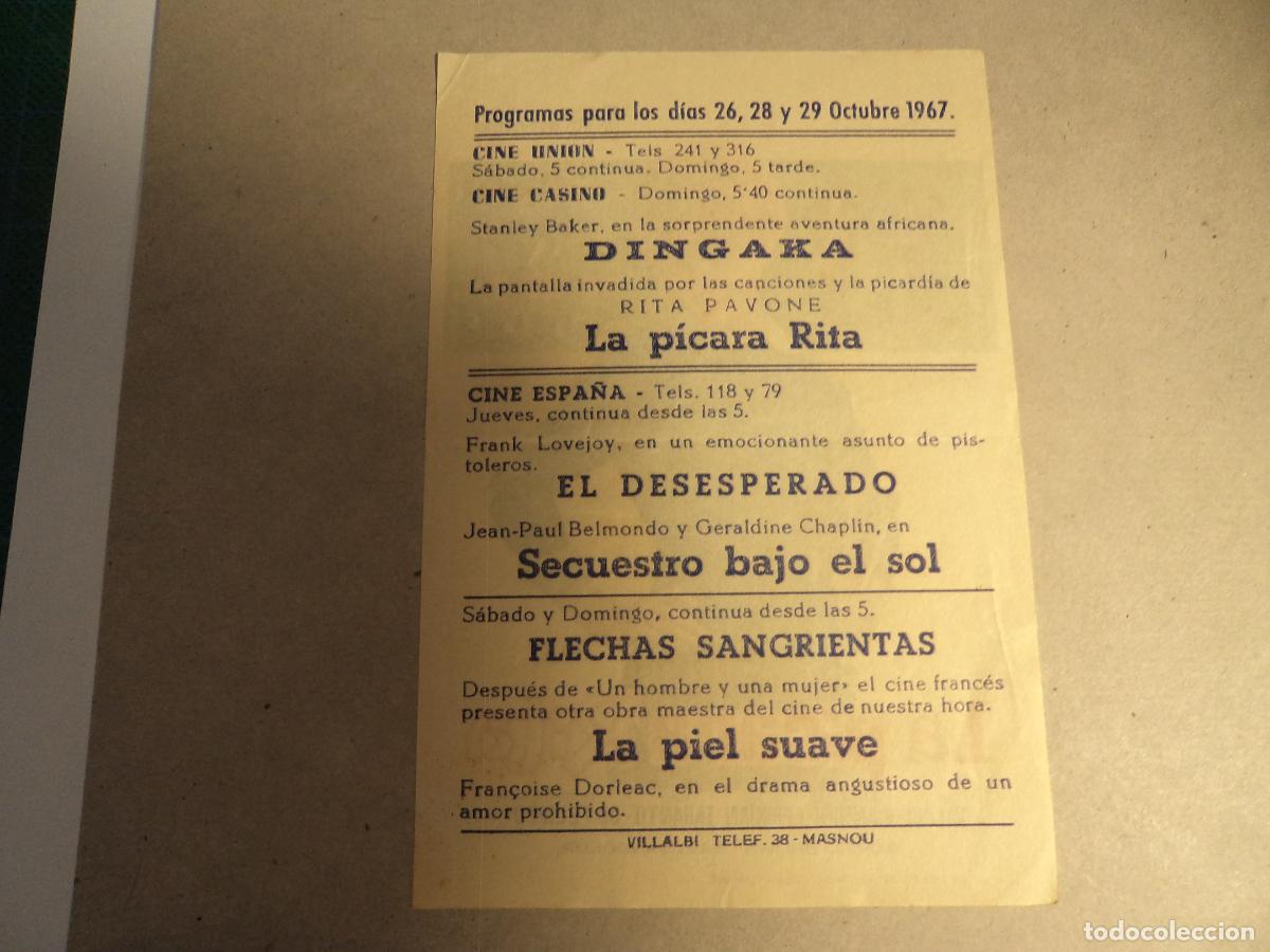 Cine: La picara Rita. Programa de mano. - Foto 2
