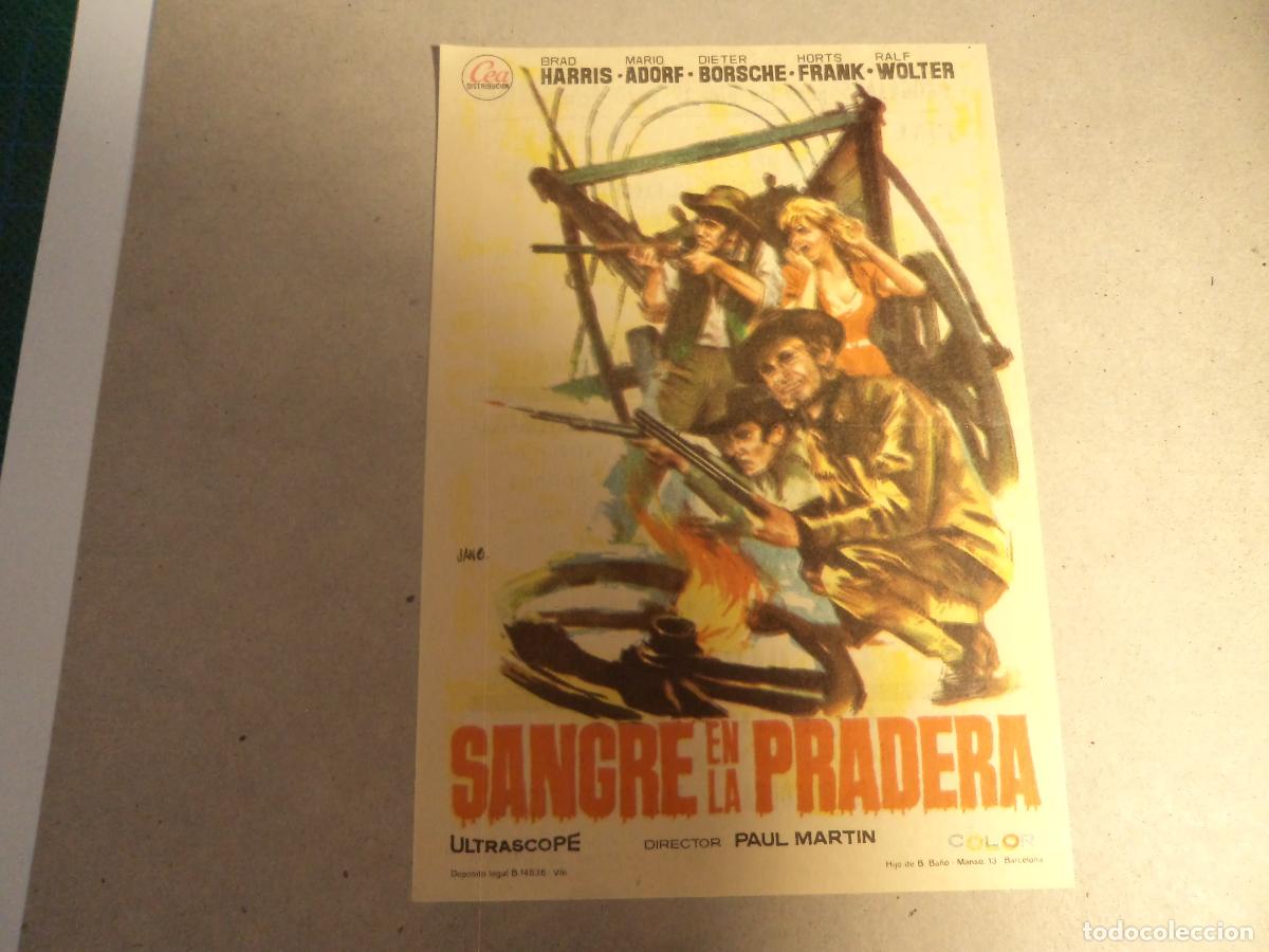 Cine: Sangre en la pradera. Programa de mano. - Foto 1