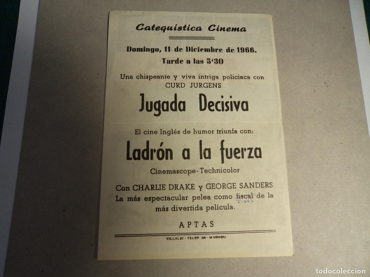 Cine: Secreta invasion. Programa de mano. - Foto 2