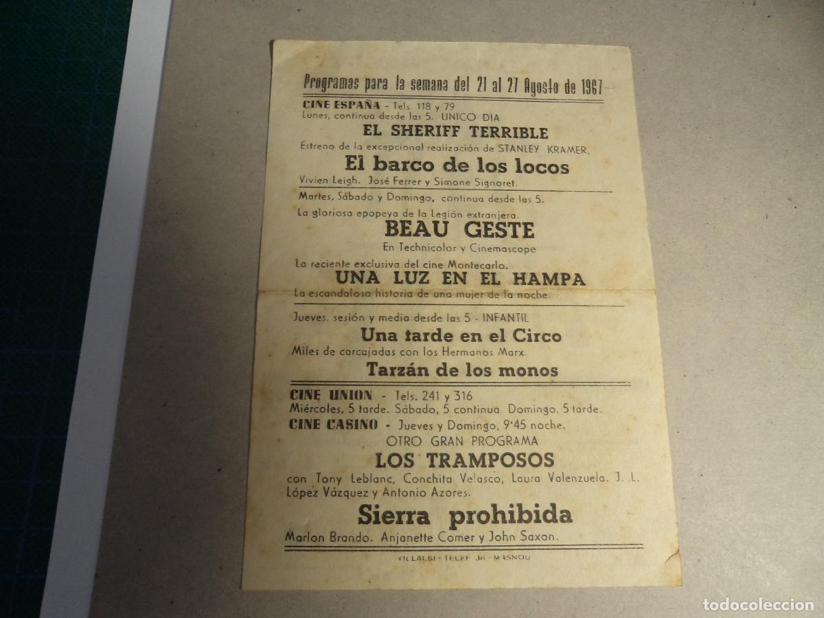 Cine: Beau Geste. Programa de mano. - Foto 2