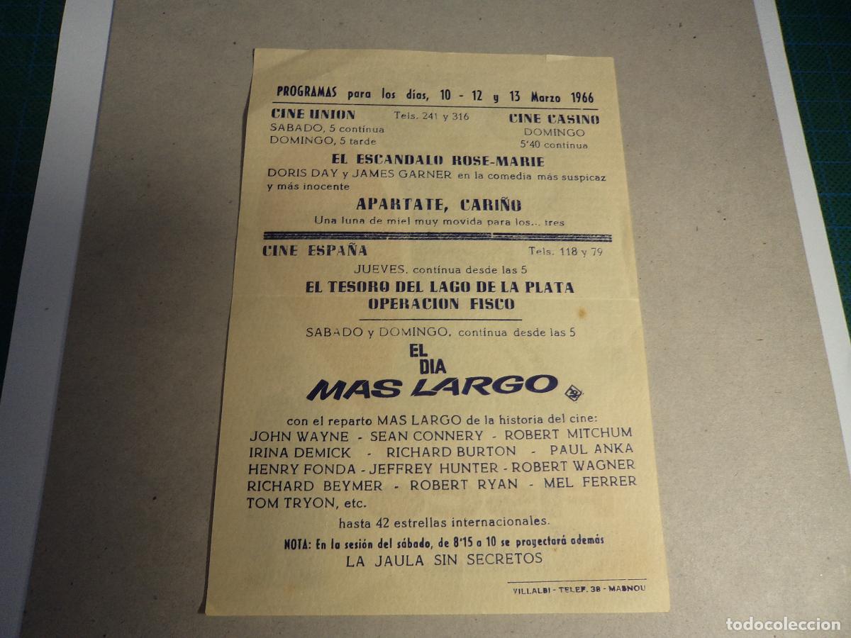 Cine: Operacion fisco. Programa de mano. - Foto 2