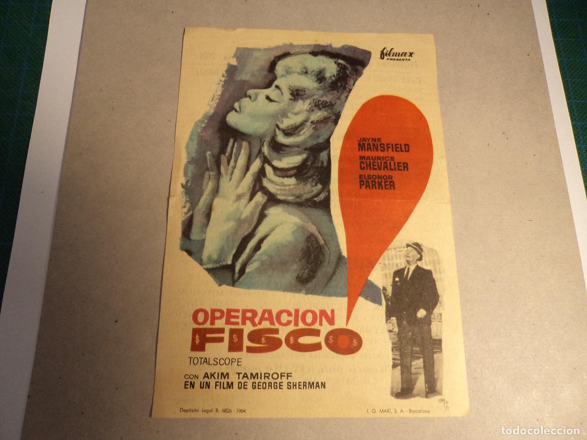 Cine: Operacion fisco. Programa de mano. - Foto 1