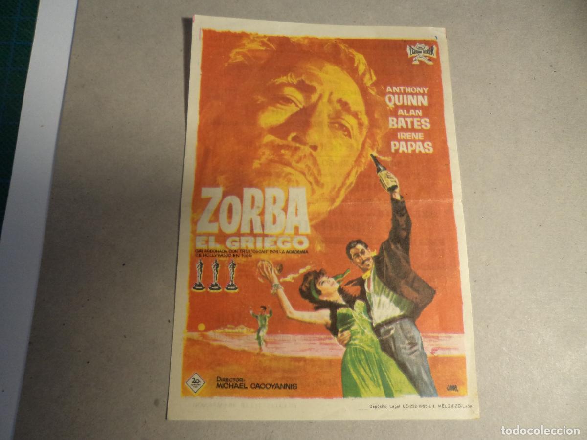 Cine: Zorba el griego. Programa de mano. - Foto 1