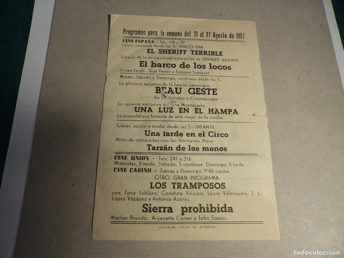 Cine: Beau Geste. Programa de mano. - Foto 2