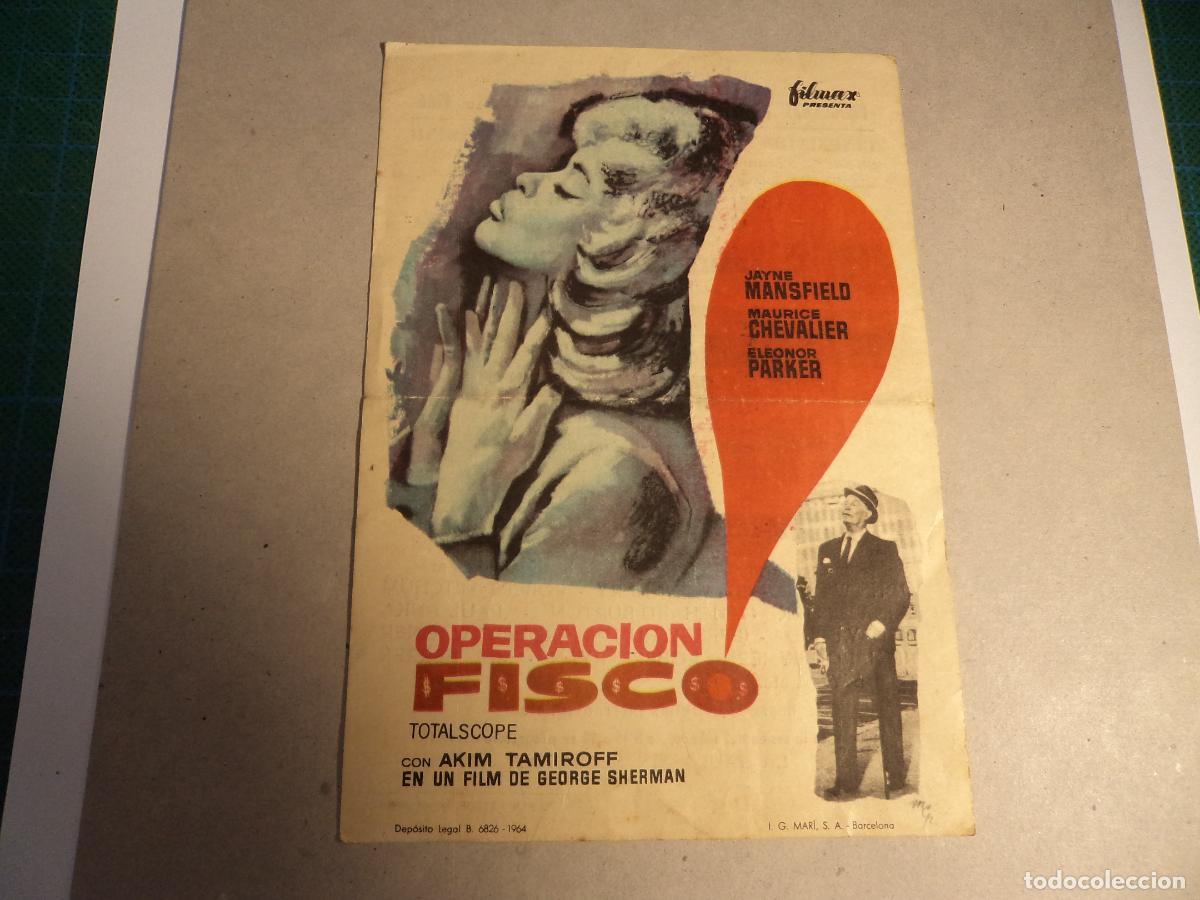 Cine: Operacion fisco. Programa de mano. - Foto 1