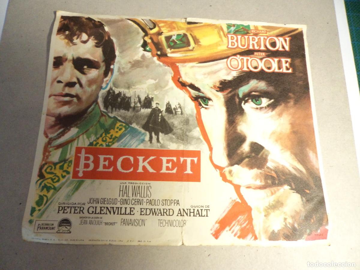 Cine: Becket. Programa de mano. - Foto 1