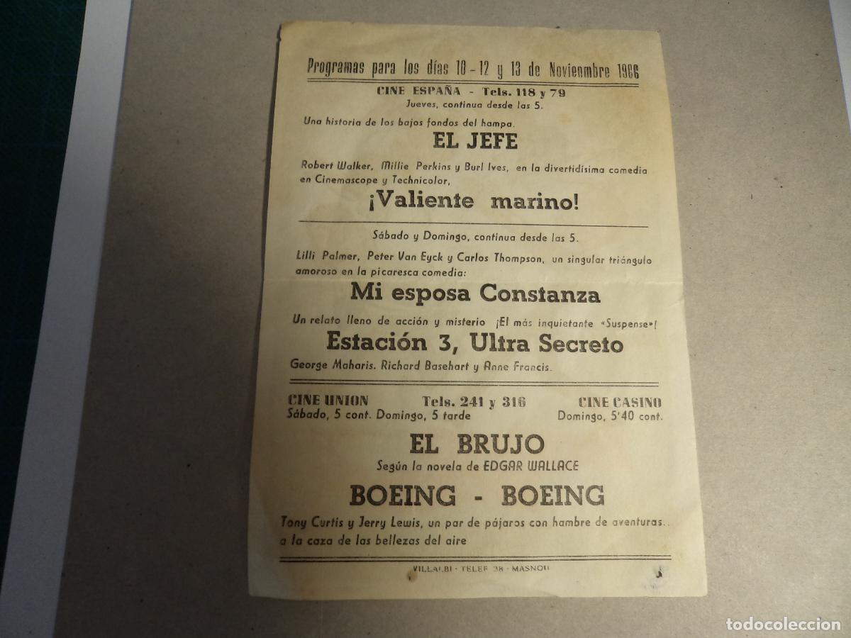 Cine: Boeing boeing. Programa de mano. - Foto 2