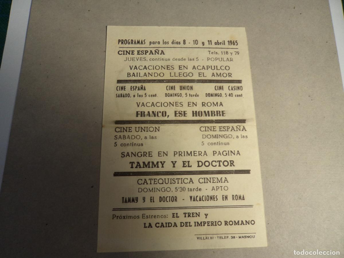 Cine: Tammy y el doctor. Programa de mano. - Foto 2