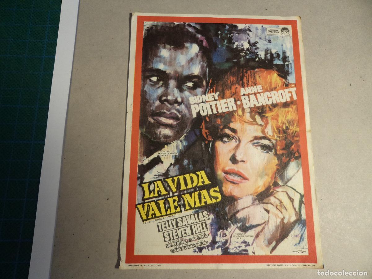 Cine: La vida vale mas. Programa de mano. - Foto 1