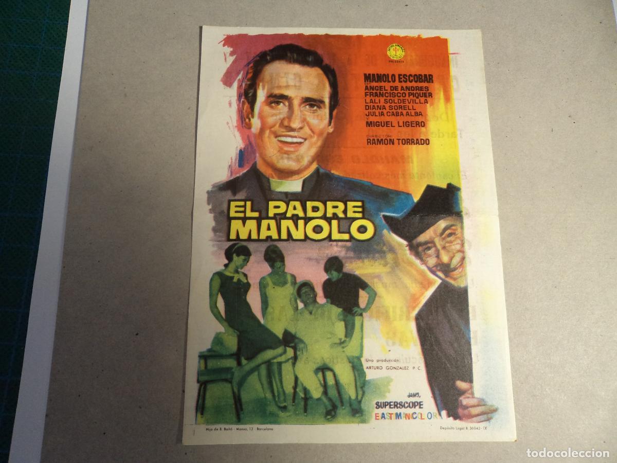 Cine: El padre Manolo. Programa de mano. - Foto 1