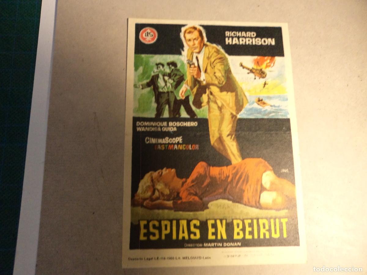 Cine: Espias en Beirut. Programa de mano. - Foto 1