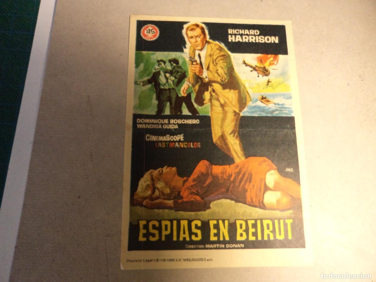 Cine: Espias en Beirut. Programa de mano. - Foto 1