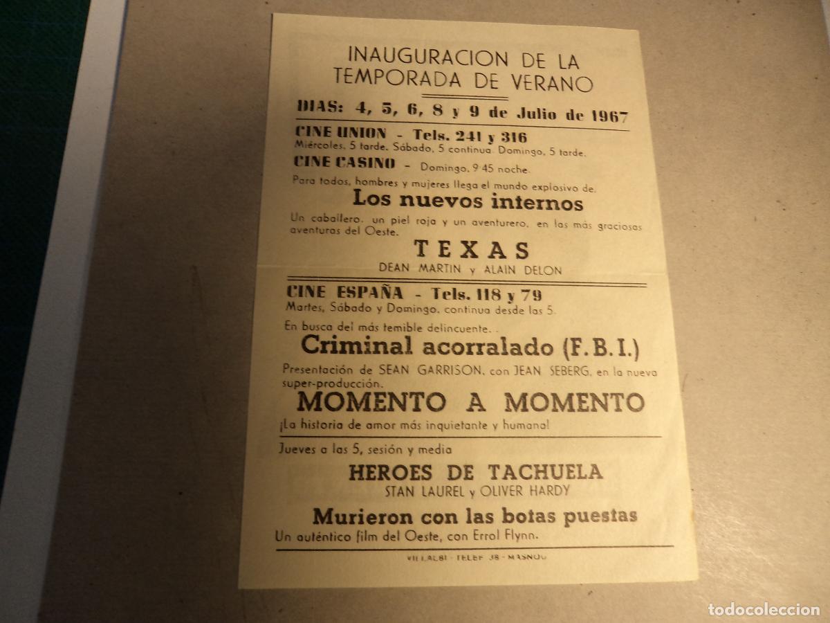 Cine: Momento a Momento. Programa de mano. - Foto 2