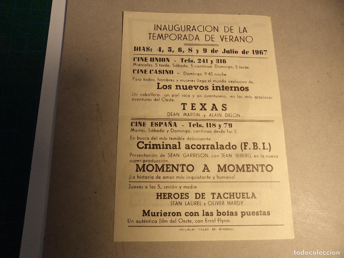 Cine: Momento a Momento. Programa de mano. - Foto 2