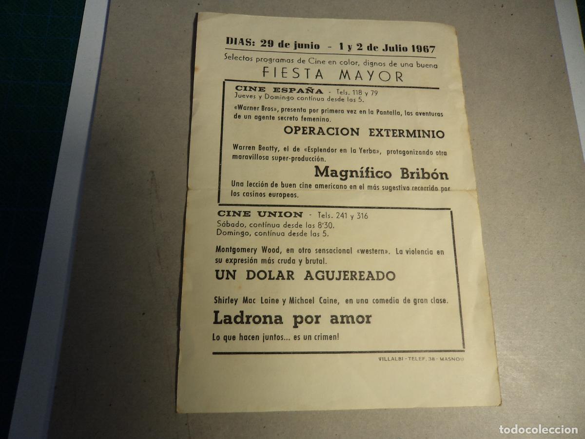 Cine: Ladrona por amor. Programa de mano. - Foto 2