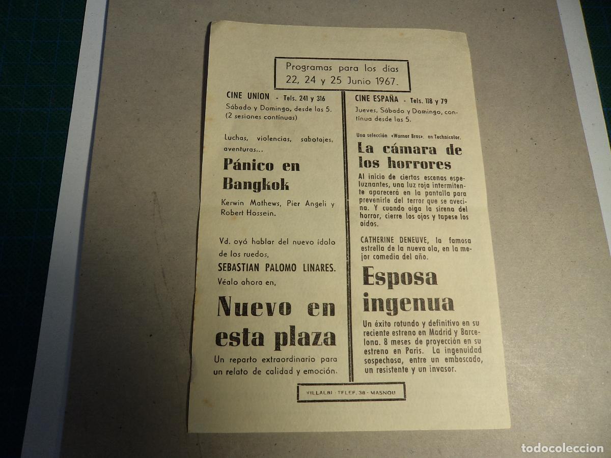 Cine: Esposa ingenua. Programa de mano. - Foto 2