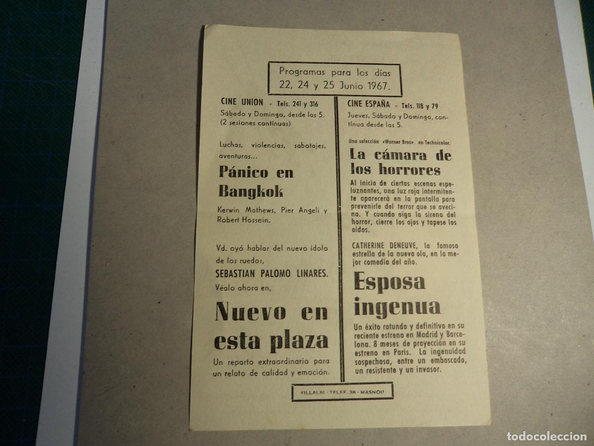 Cine: Esposa ingenua. Programa de mano. - Foto 2