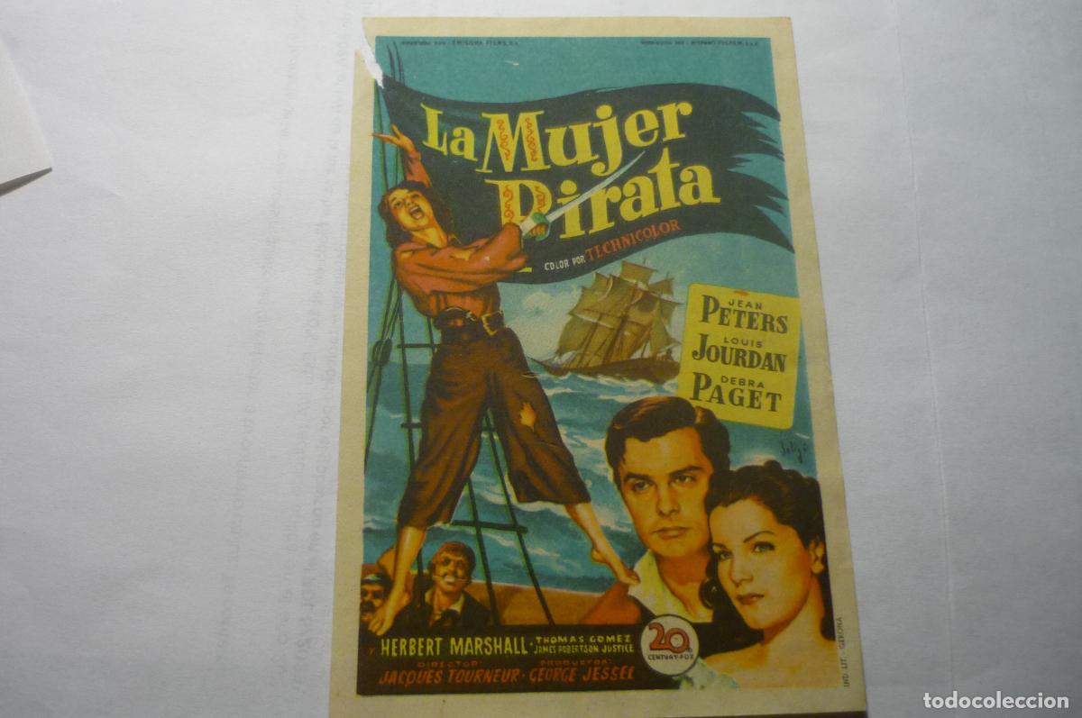 Cine: programa la mujer pirata.-jean peters publicidad - Foto 1