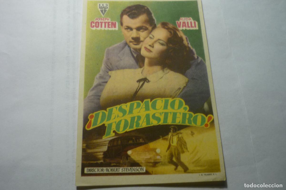 Cine: programa despacio forastero.-joseph cotten publicidad - Foto 1