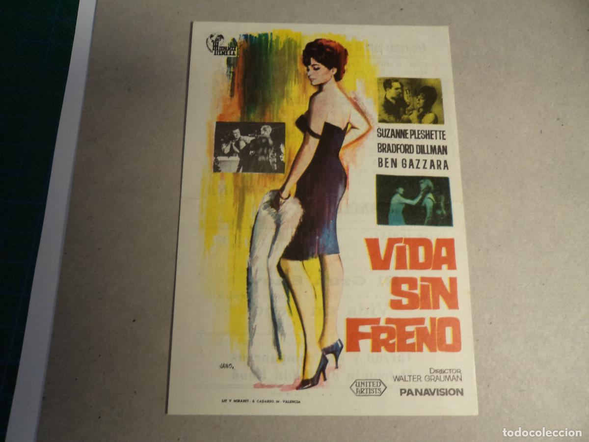 Cine: Vida sin freno. Programa de mano. - Foto 1