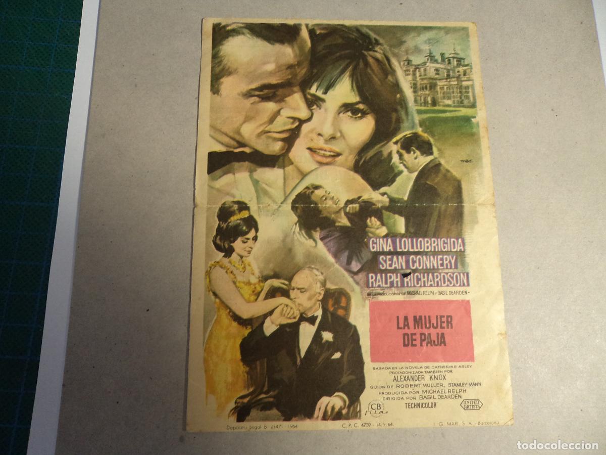 Cine: La mujer de paja. Programa de mano. - Foto 1