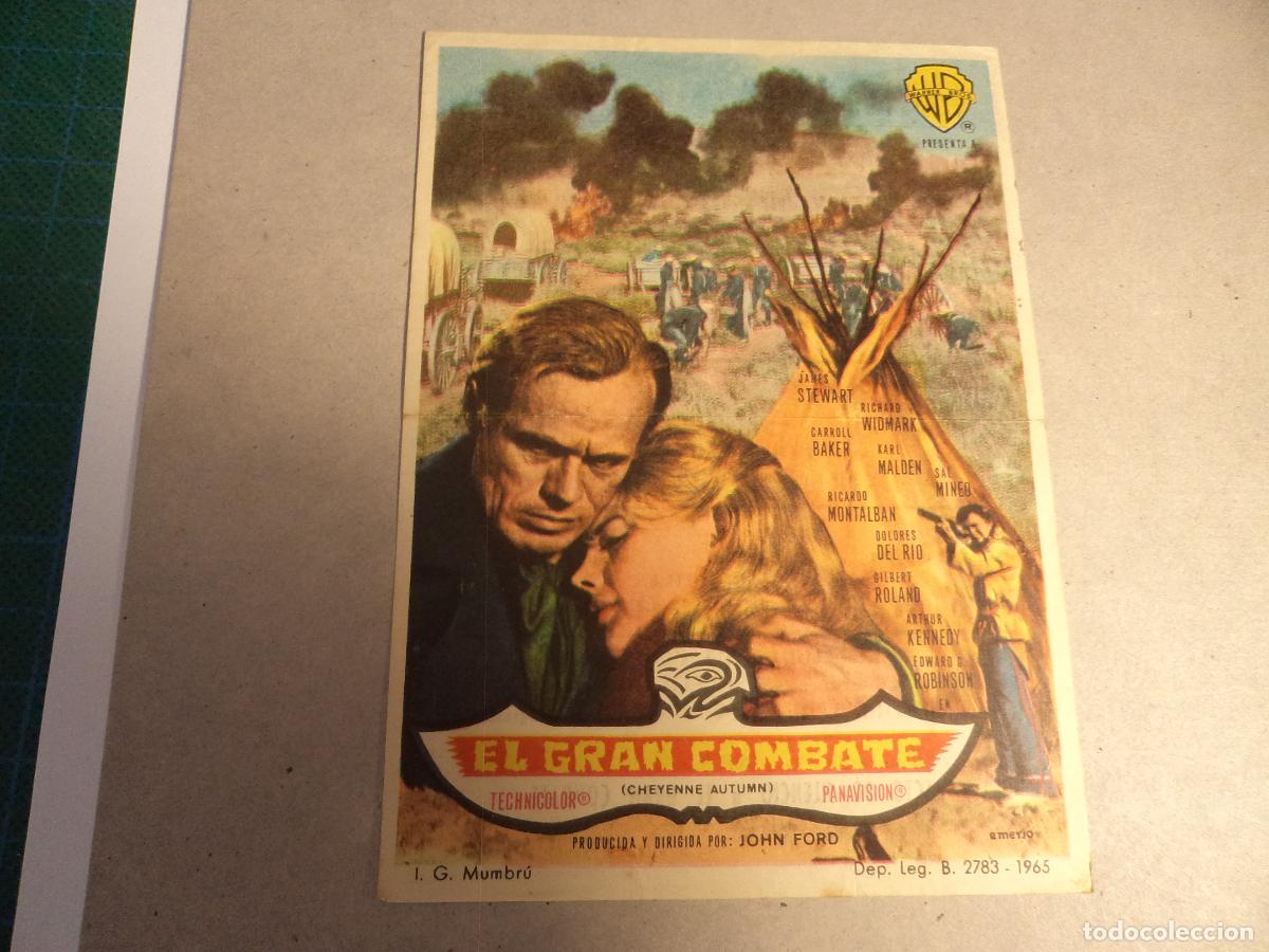 Cine: El gran combate. Programa de mano. - Foto 1