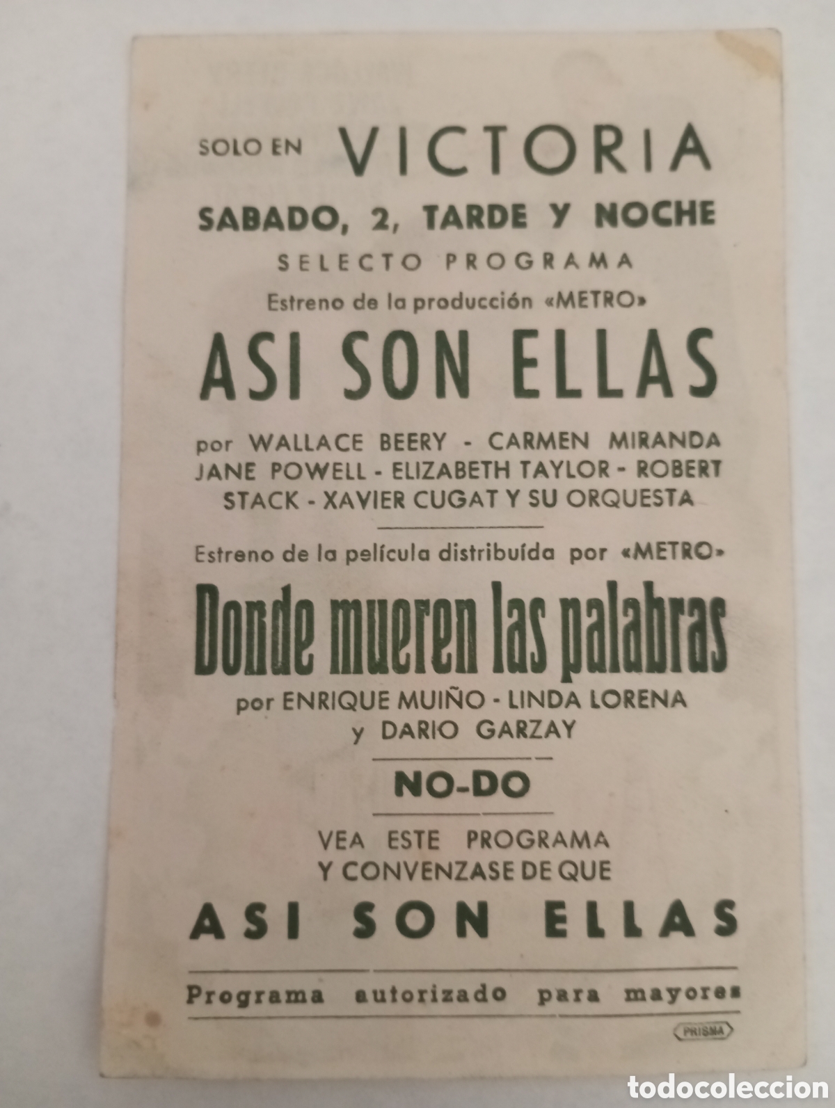 Cine: Programa cine as&iacute; son ellas de 1948 - Foto 2