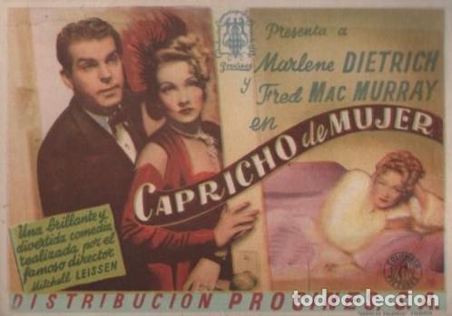 Cine: PROGRAMA DE CINE: CAPRICHO DE MUJER PC-10357 - Foto 1