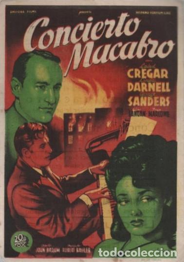 Cine: PROGRAMA DE CINE: CONCIERTO MACABRO PC-10361 - Foto 1