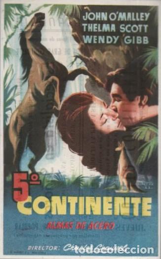 Cine: PROGRAMA DE CINE: 5&ordm; CONTINENTE PC-10372 - Foto 1